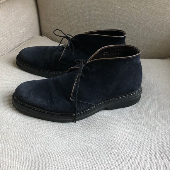 Heschung Chukka Boots Blue Suede Genet US   8.5 - Picture 2 of 8